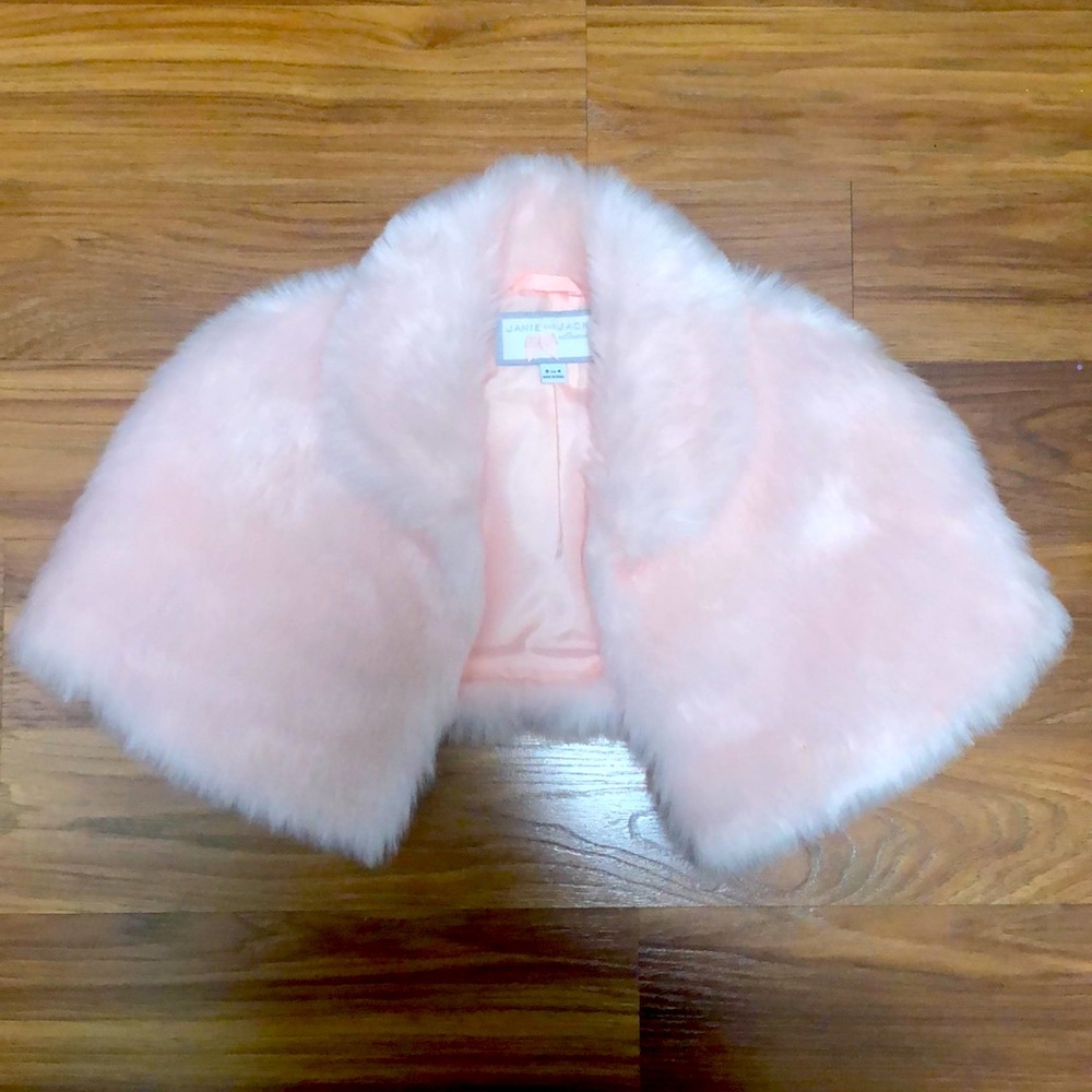 Janie and Jack faux fur cape.